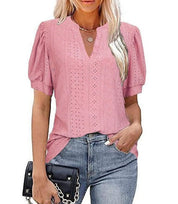 Elaine | Comfy and Flattering Fit Short-sleeve Top