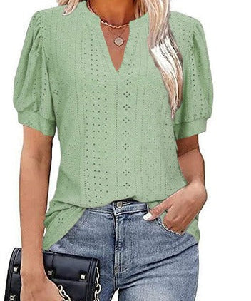 Elaine | Comfy and Flattering Fit Short-sleeve Top