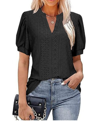 Elaine | Comfy and Flattering Fit Short-sleeve Top