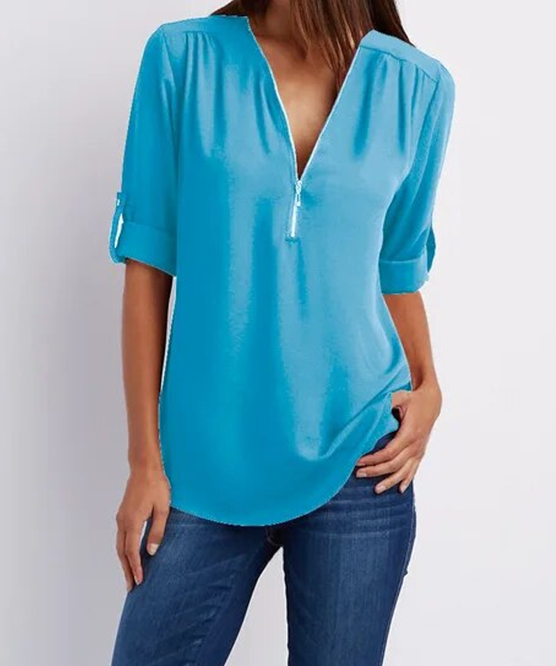 Sophia | Elegant V-Neck Blouse
