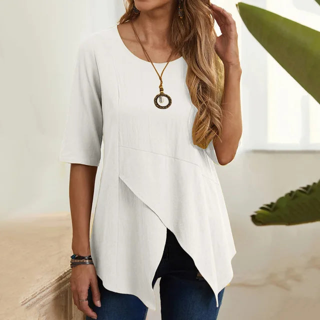 Miley | Comfy and Flattering Fit Vintage-Inspired Blouse