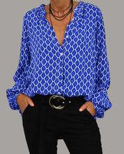 ELLA | Elegant V-Neck Blouse for Spring Style - Lizabella Fashion
