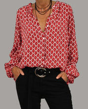 ELLA | Elegant V-Neck Blouse for Spring Style - Lizabella Fashion
