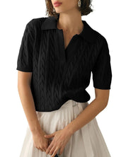 Elevate Your Wardrobe with the IRENE Stylish and Cozy Short Sleeve Top! - Lizabella Fashion