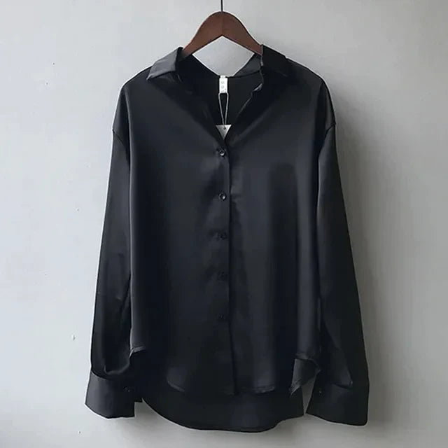 Viviana | Relaxed Loose Fit Silky Blouse