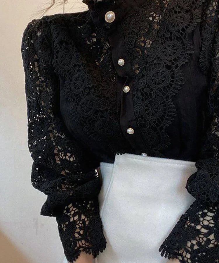 Iris | Elegant Classic Turtleneck Design Shirt