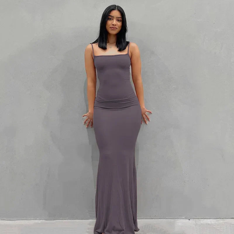SANTORINI | Elegant Slim Maxi Dress - Lizabella Fashion