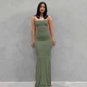 SANTORINI | Elegant Slim Maxi Dress - Lizabella Fashion