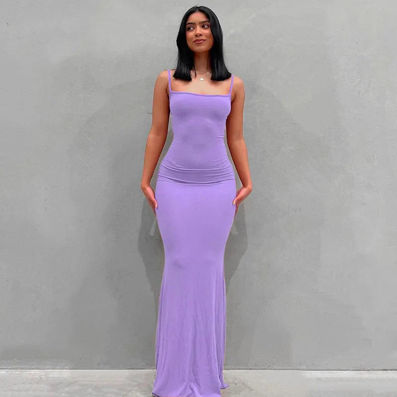 SANTORINI | Elegant Slim Maxi Dress - Lizabella Fashion