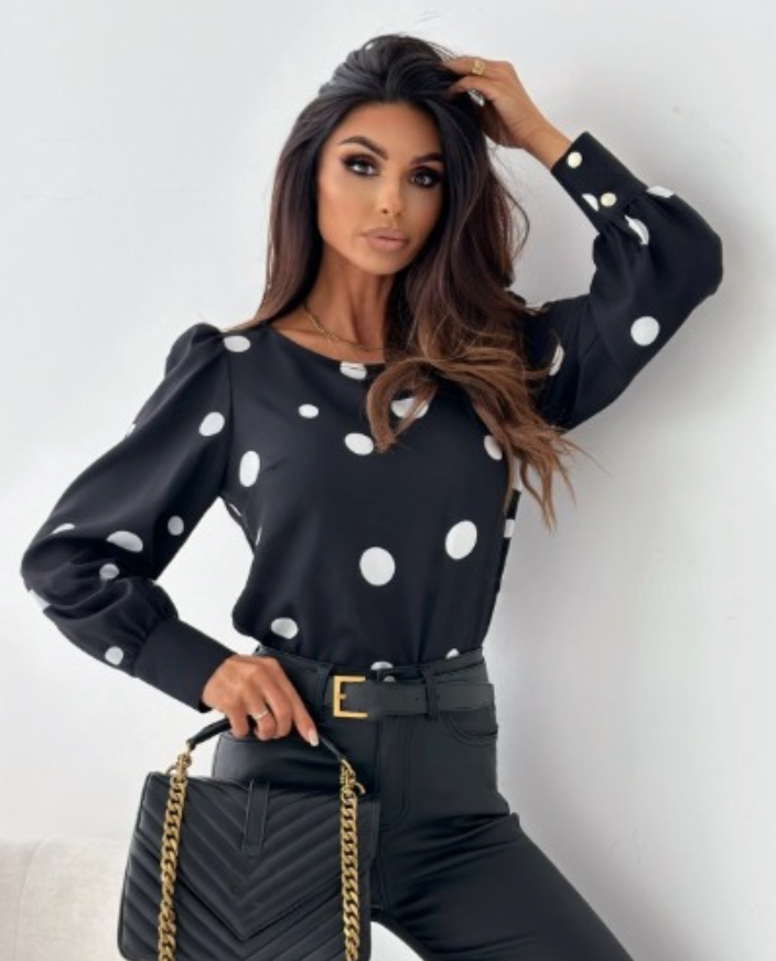Jenny | Versatile and Breathable Polka Dot Blouse