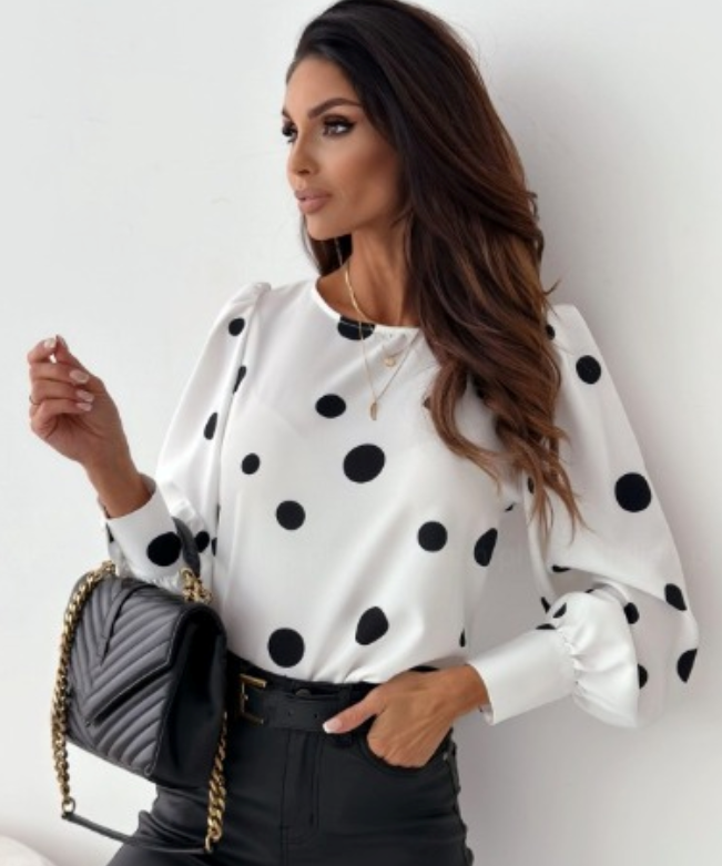 Jenny | Versatile and Breathable Polka Dot Blouse