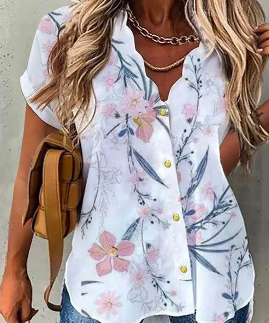 Heidi | Lightweight and Relaxed Fit Floral Blouse