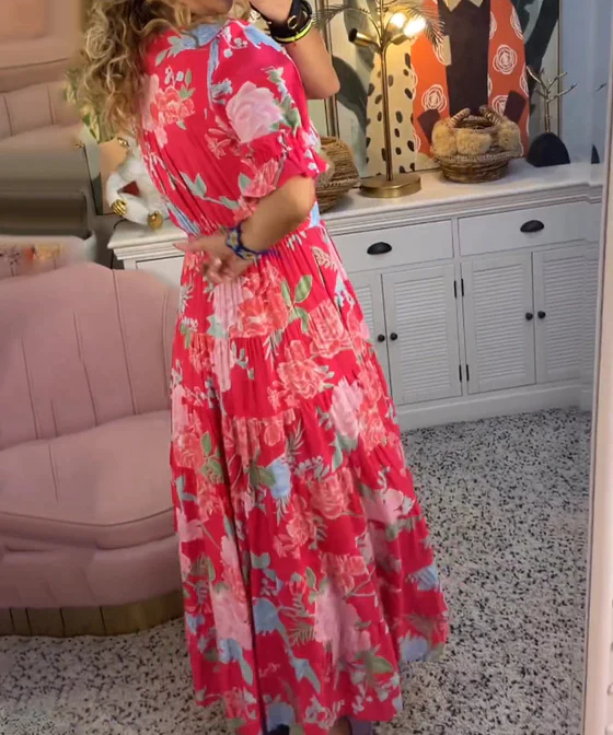 Enchanting Floral Dress by ALLIE - Lizabella Fashion