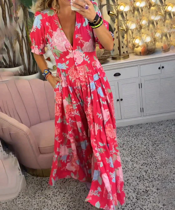 Enchanting Floral Dress by ALLIE - Lizabella Fashion