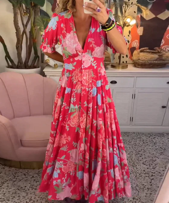 Enchanting Floral Dress by ALLIE - Lizabella Fashion